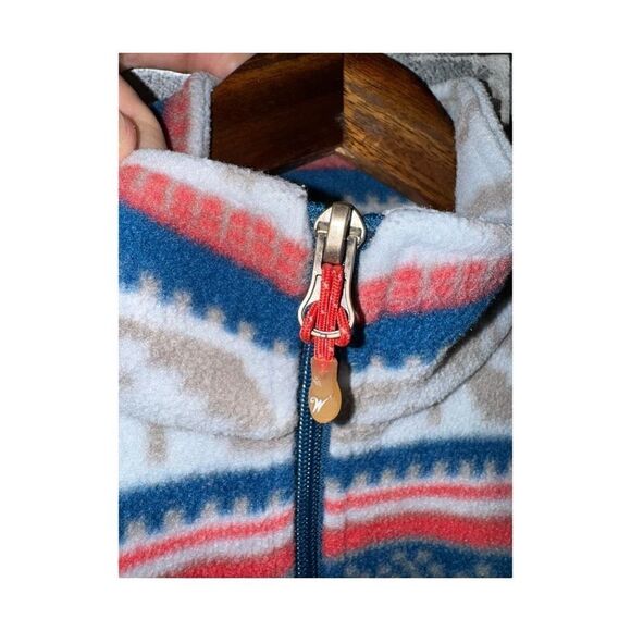 Woolrich FairIsle Pattern Full Zip Fleece Vest Size XS - Picture 2 of 9